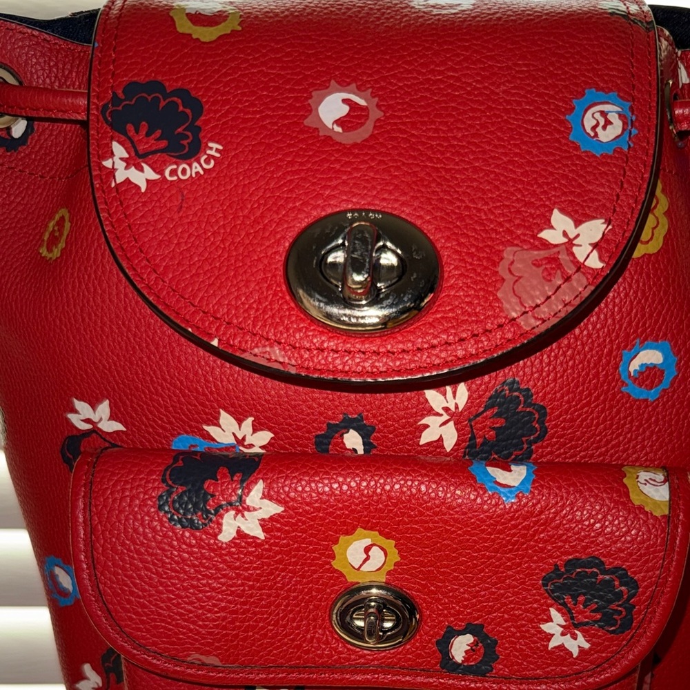 Coach Mini Turnlock Rucksack Backpack  NWOT - Picture 3 of 6